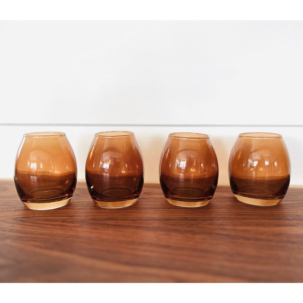 Joy Mangano - Set of 4 Amber Glasses